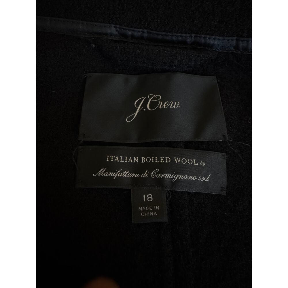 ✨ J.CREW DAPHNE TOPCOAT - Italian Boiled Wool - Size 18 - Excellent Condition ✨ - Picture 6 of 11
